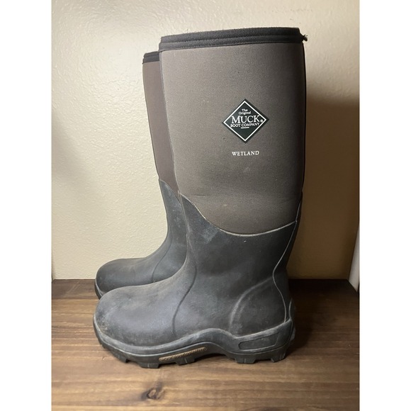 Muck Men's Wetland Brown Boots TWO DIFF SIZES (9/9.5, 8/8.5) Orange Lined - Picture 7 of 16